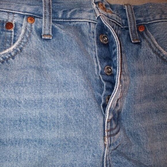 Madewell Denim Shorts Womens 28 Junior Relaxed Button Fly Distressed Casual Y2K - Picture 4 of 6